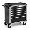 Carrello portautensili in acciaio con 7 cassetti, nero, 70x33x75 cm