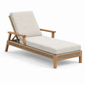 Lettino prendisole in legno teak e rattan beige