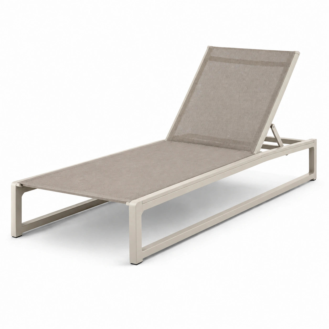 Sdraio prendisole in alluminio e textilene beige