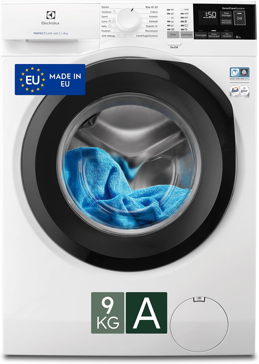 Electrolux, Lavatrice, EW6F494IT, 9 kg, 847x597x636 mm, Bianco