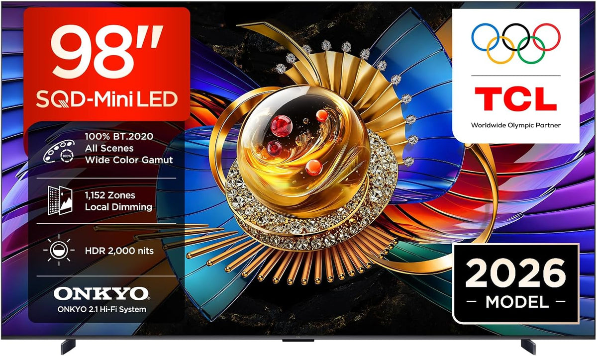 TCL, Smart TV, 98Q7D, Nero, illuminazione LED