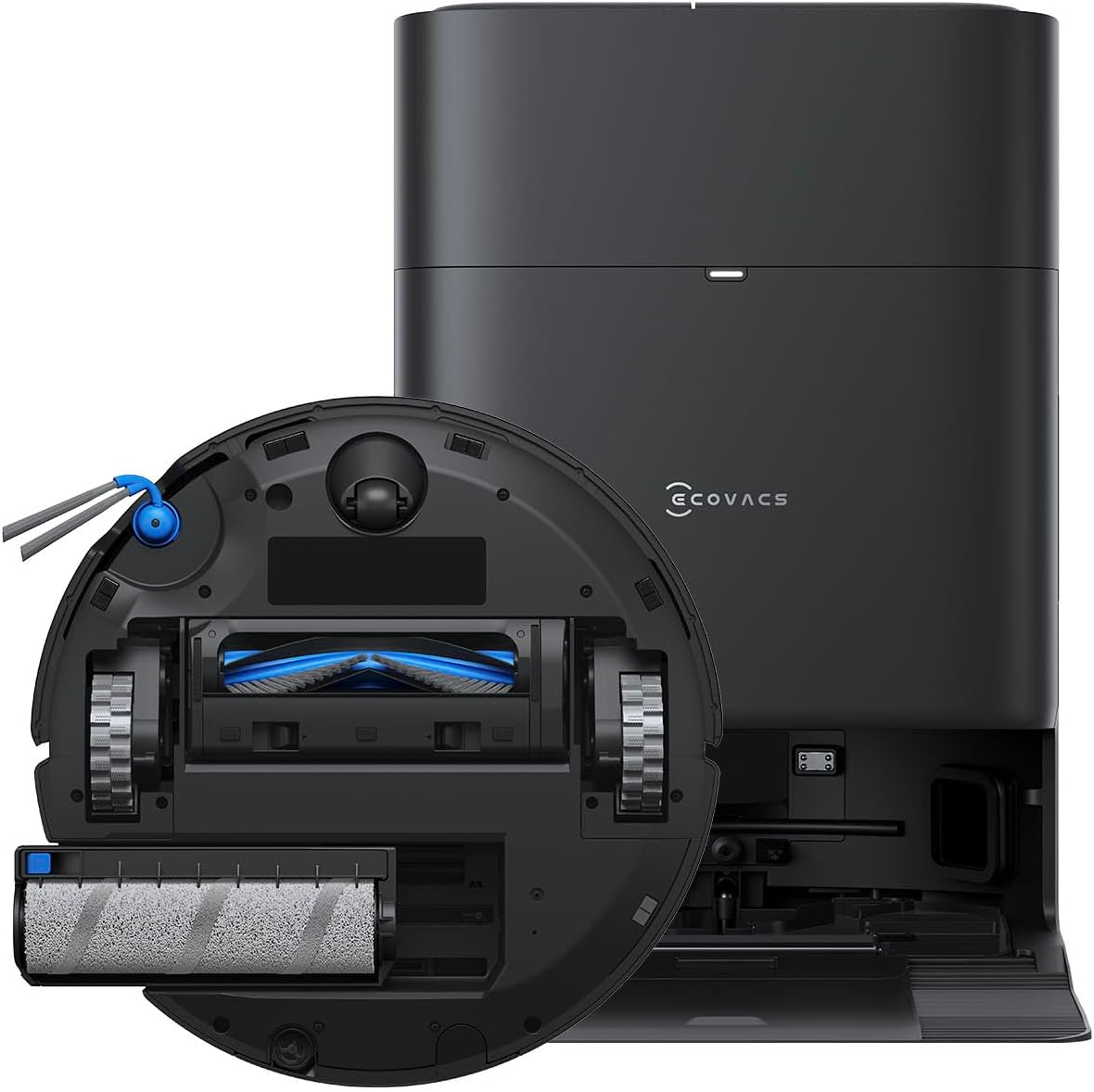 ECOVACS, Robot aspirapolvere, T80S, 1,5 cm, 2.0 L, 98 mm, Nero