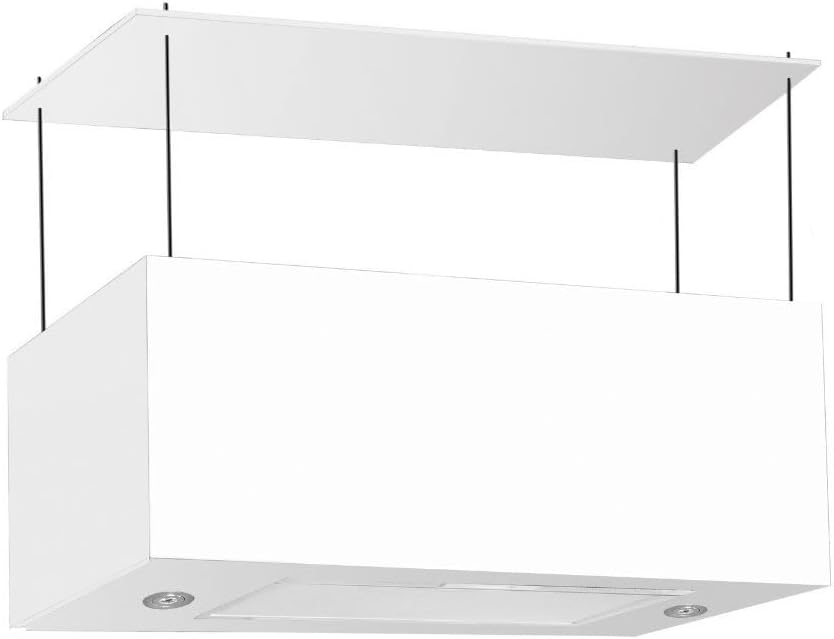 Cappa aspirante, iperbriko, 60 cm, 20 kg, Bianco, alluminio, illuminazione LED, telecomando