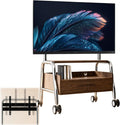 XRRJFYH, Smart TV, 100x100 mm, 75 pollici, 50 kg, Nero, acciaio inox, altezza regolabile