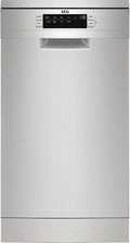 AEG, Lavastoviglie, FFB73527ZM, 45 cm, 45 dB, 69 °C, Argento, motore inverter