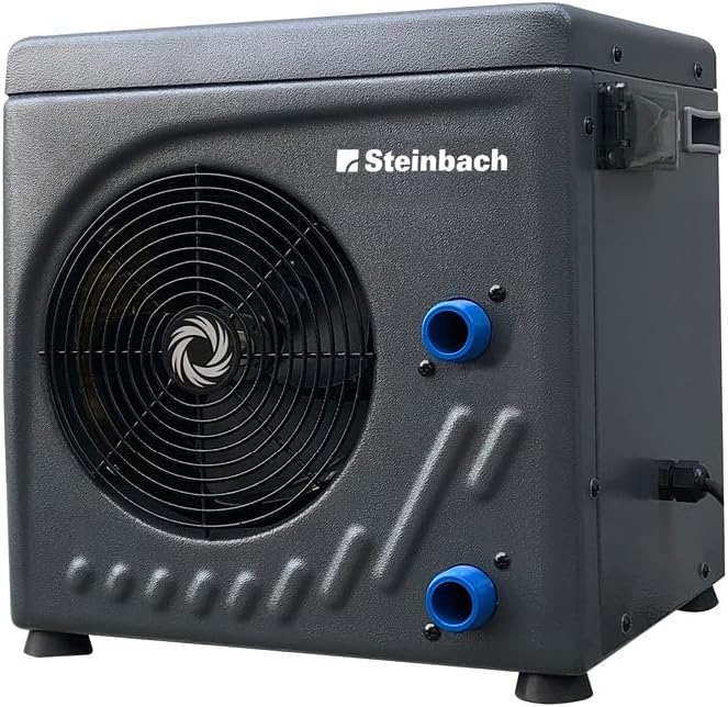 Steinbach, Pompe di calore, 20.000 l, 36,50 x 32 x 37 cm, 3.900 W, Nero, illuminazione LED, pompa di calore