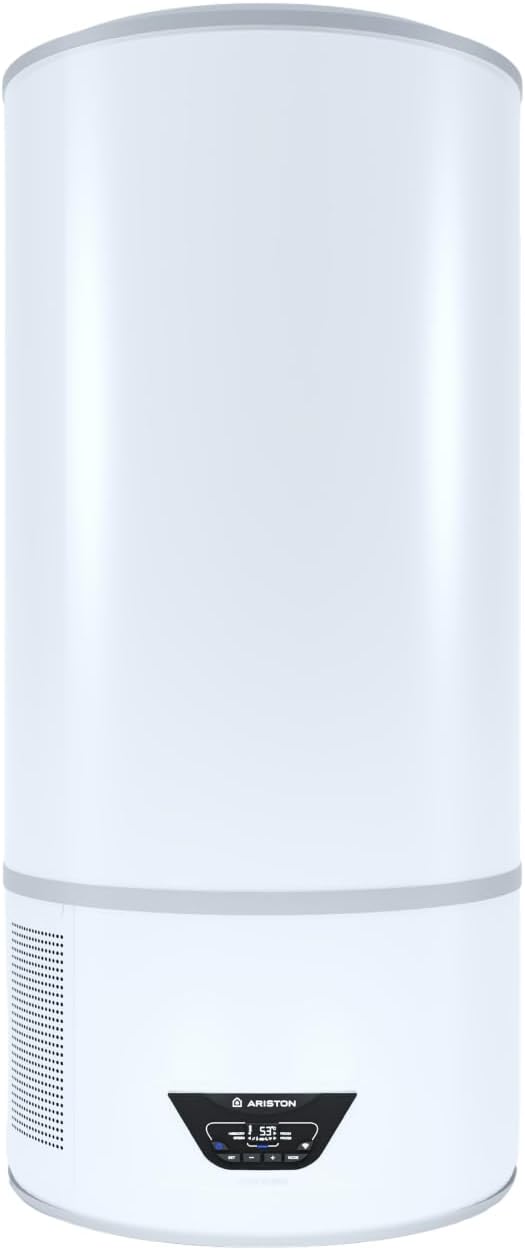 Ariston, Scaldabagni elettrici, 100 Litri, 3 kW, Nero, illuminazione LED, Wi-Fi, pompa di calore