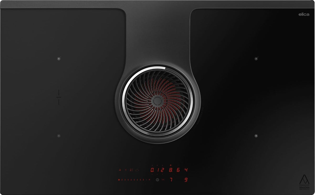 Elica, Piano cottura a induzione, PRF0203698, 80.7x49.2 cm, 620 m³/h, 7,4 kW, Nero, timer