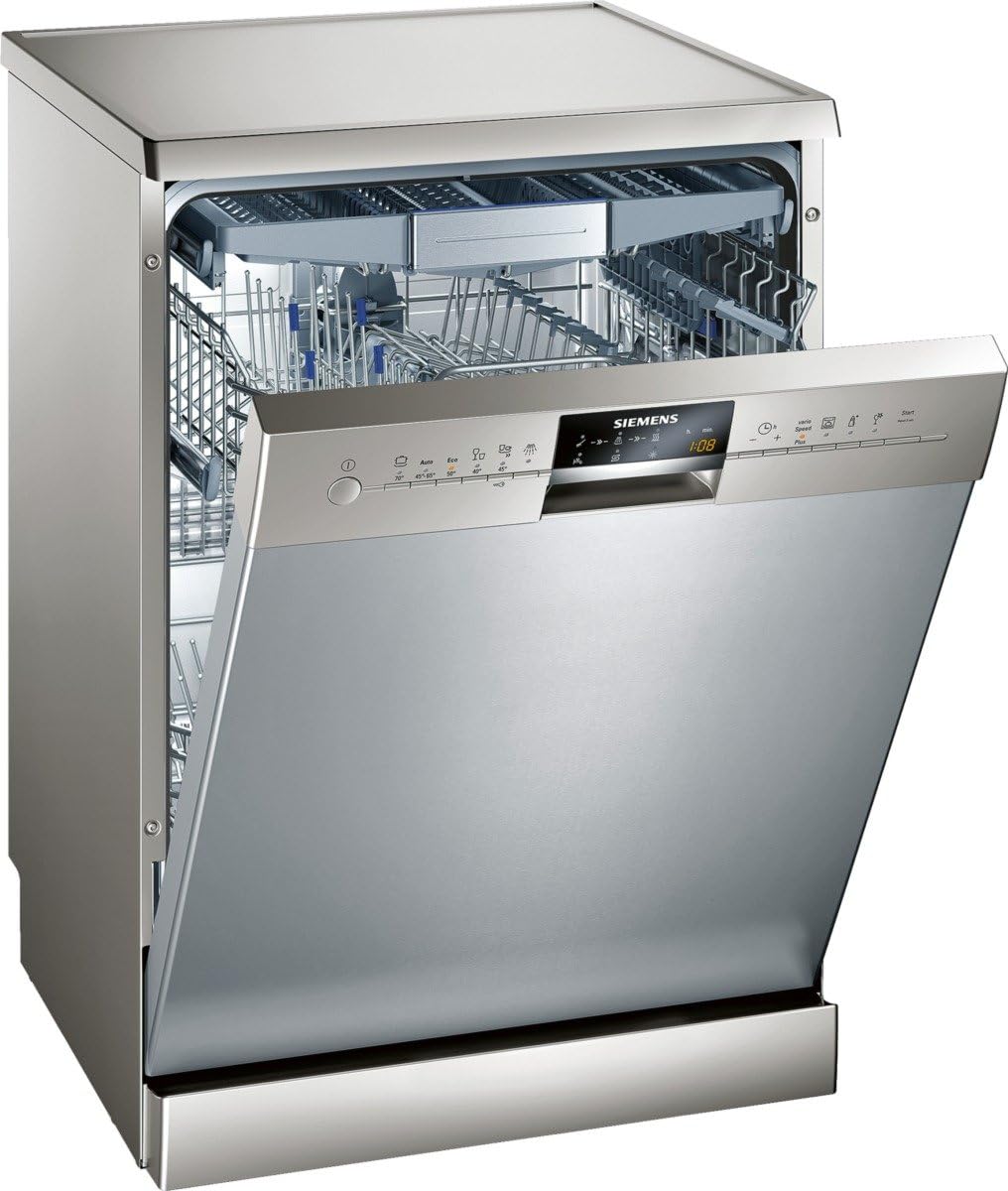 SIEMENS, Lavastoviglie, SN26P892EU, 42 dB, 2 cm, 9,5 L, Bianco, acciaio inox, 14 posti, vano contenitore, 4 funzioni