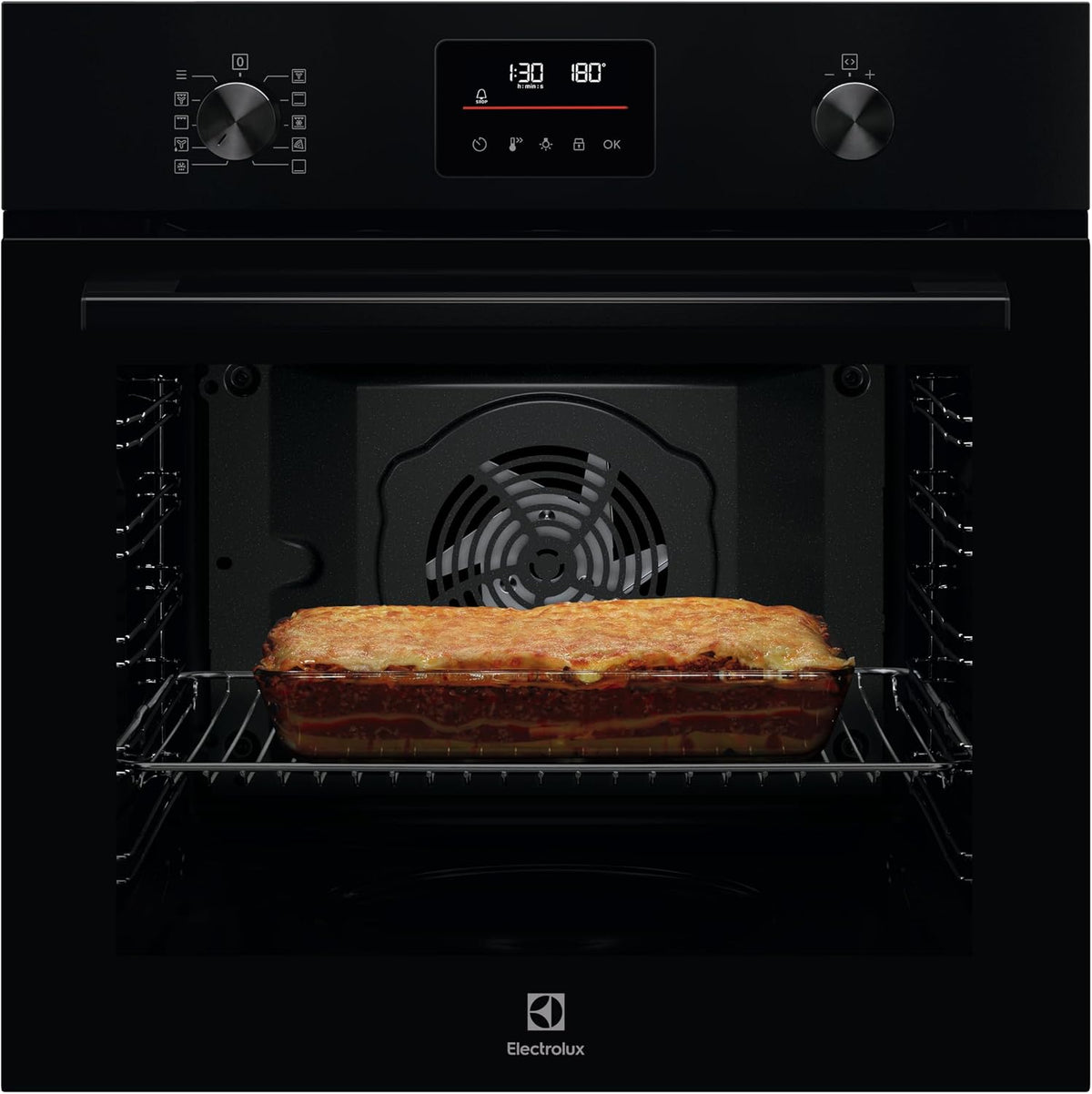 Electrolux, Forno da incasso, LOH4P06K, Nero/Argento, illuminazione LED