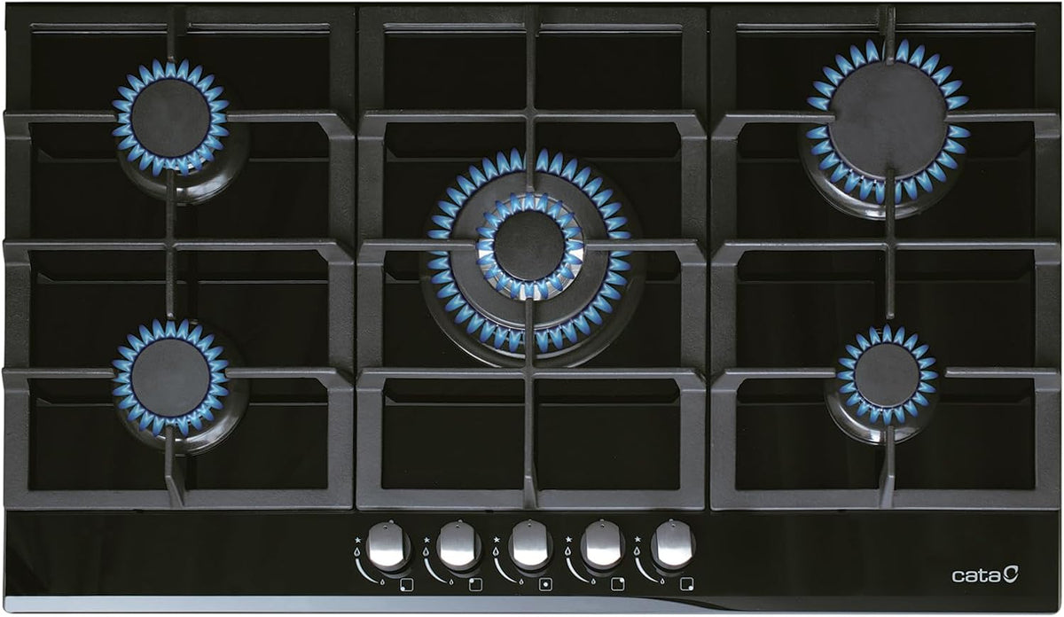CATA, Piano cottura a gas, 11 kW, 87 cm, Nero
