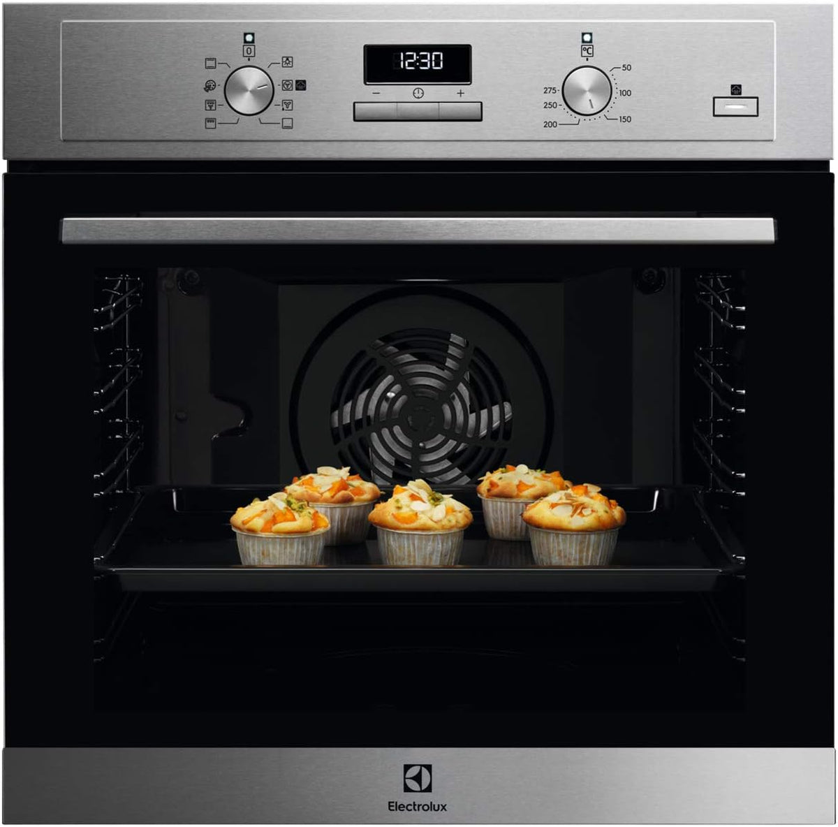 Electrolux, Forno elettrico, EOD3S40X, Nero/Argento, illuminazione LED, timer