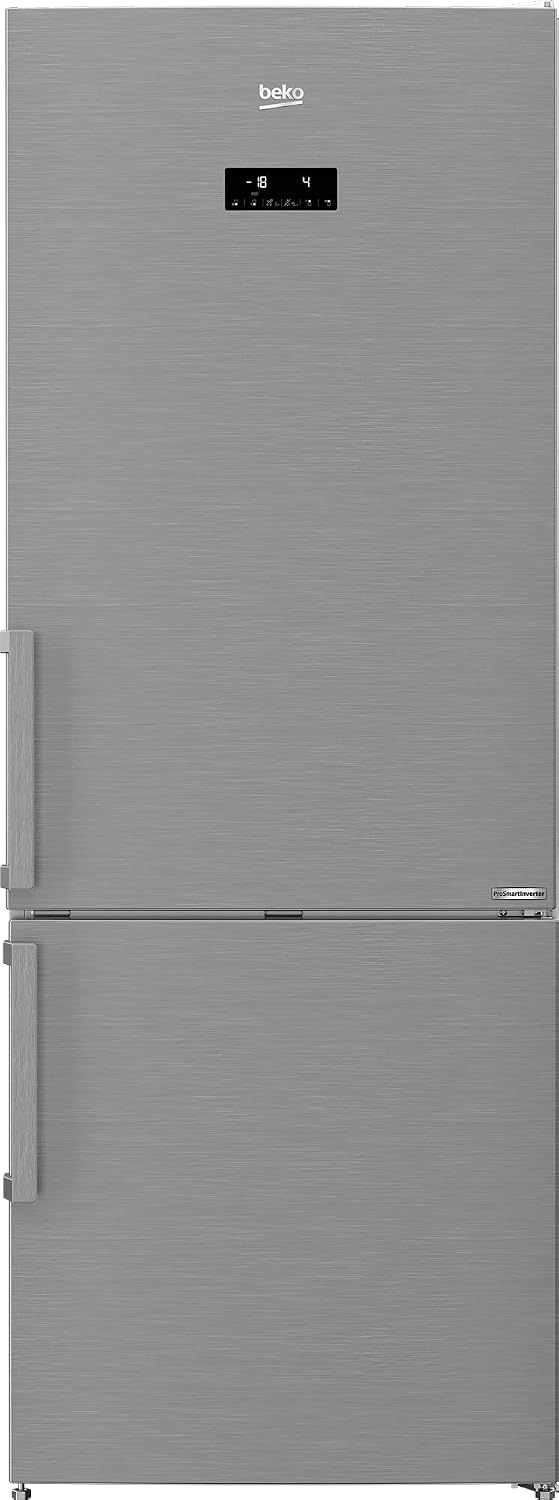 Beko, Frigorifero combinato, RCNE560E61ZXN, 70 x 74,5 x 192 cm, 356 L, Argento, No Frost, motore inverter