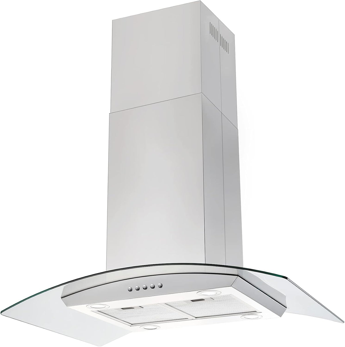JOEAONZ, Cappa aspirante, 91,4 cm, 36 pollici, 65 dB, Nero/Argento, acciaio inox, illuminazione LED