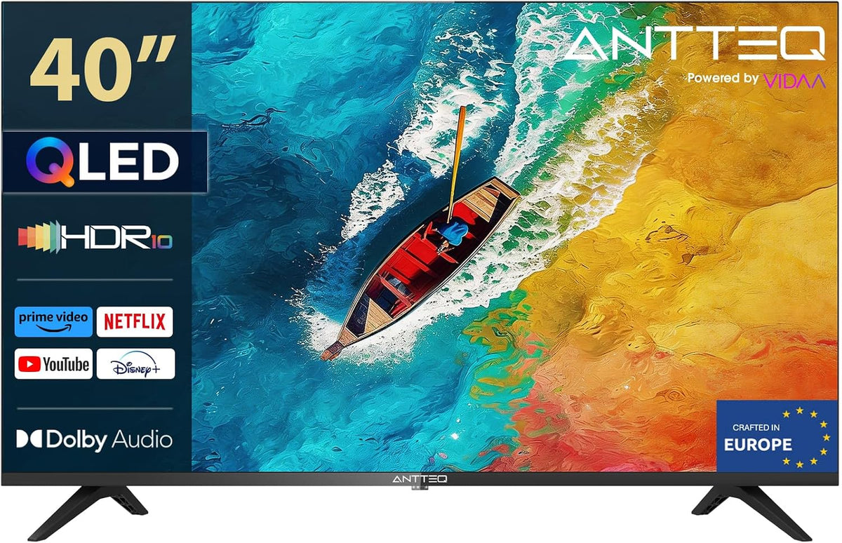 Smart TV, AV40F5Q, Antteq, 40 Pollici, Nero, Bluetooth