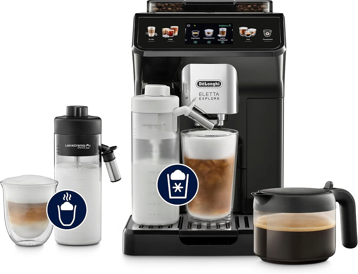 De'Longhi, Macchina da caffè, ECAM452.57.G, 470 ml, Grigio, vano contenitore