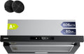 CIARRA, Cappa aspirante, CBCB6909A, 60 cm, 606 m³/h, 60 dB, Nero, illuminazione LED