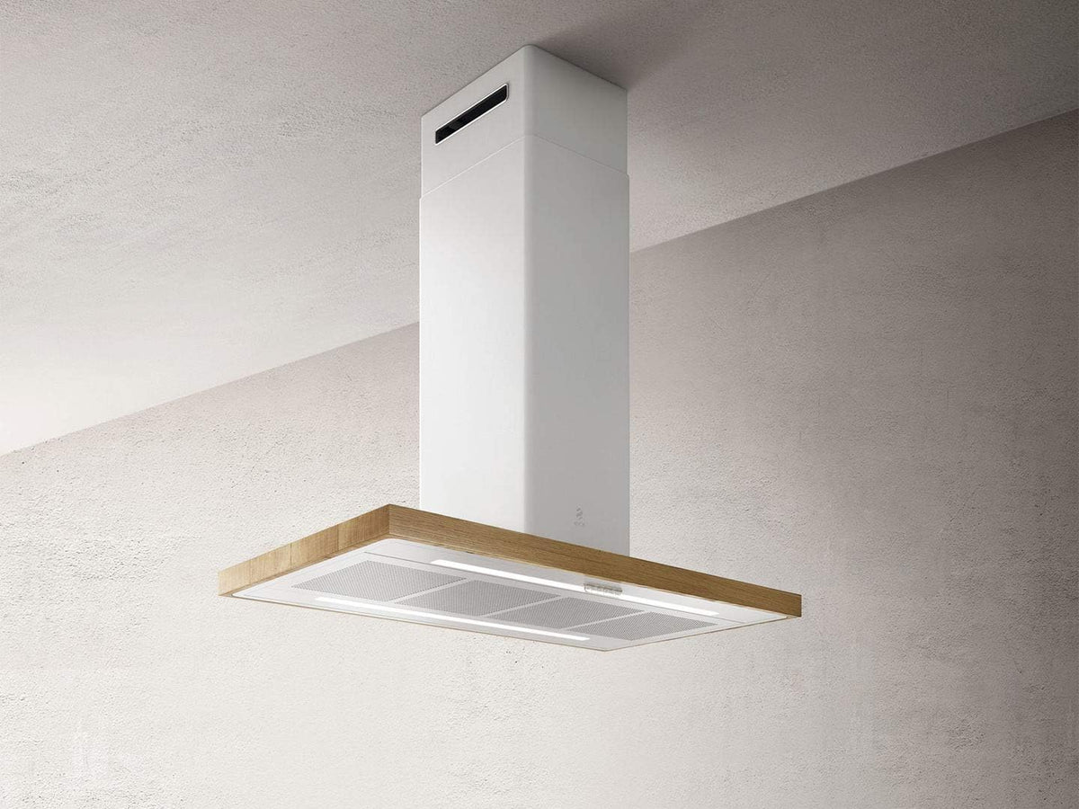 Elica, Cappa aspirante, WH/A/120X53, 120 cm, 757 m³/h, 7 W, Bianco, alluminio, illuminazione LED, telecomando, funzionamento senza fili