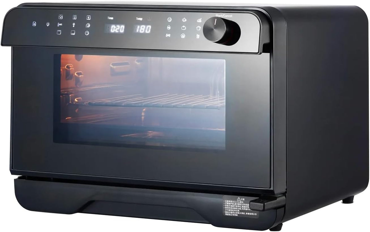Avilia, Forno elettrico, 1500-1800W, 46x41.6x33.5 cm, 25 L, 1800 W, Nero, timer, autopulizia, Airfryer