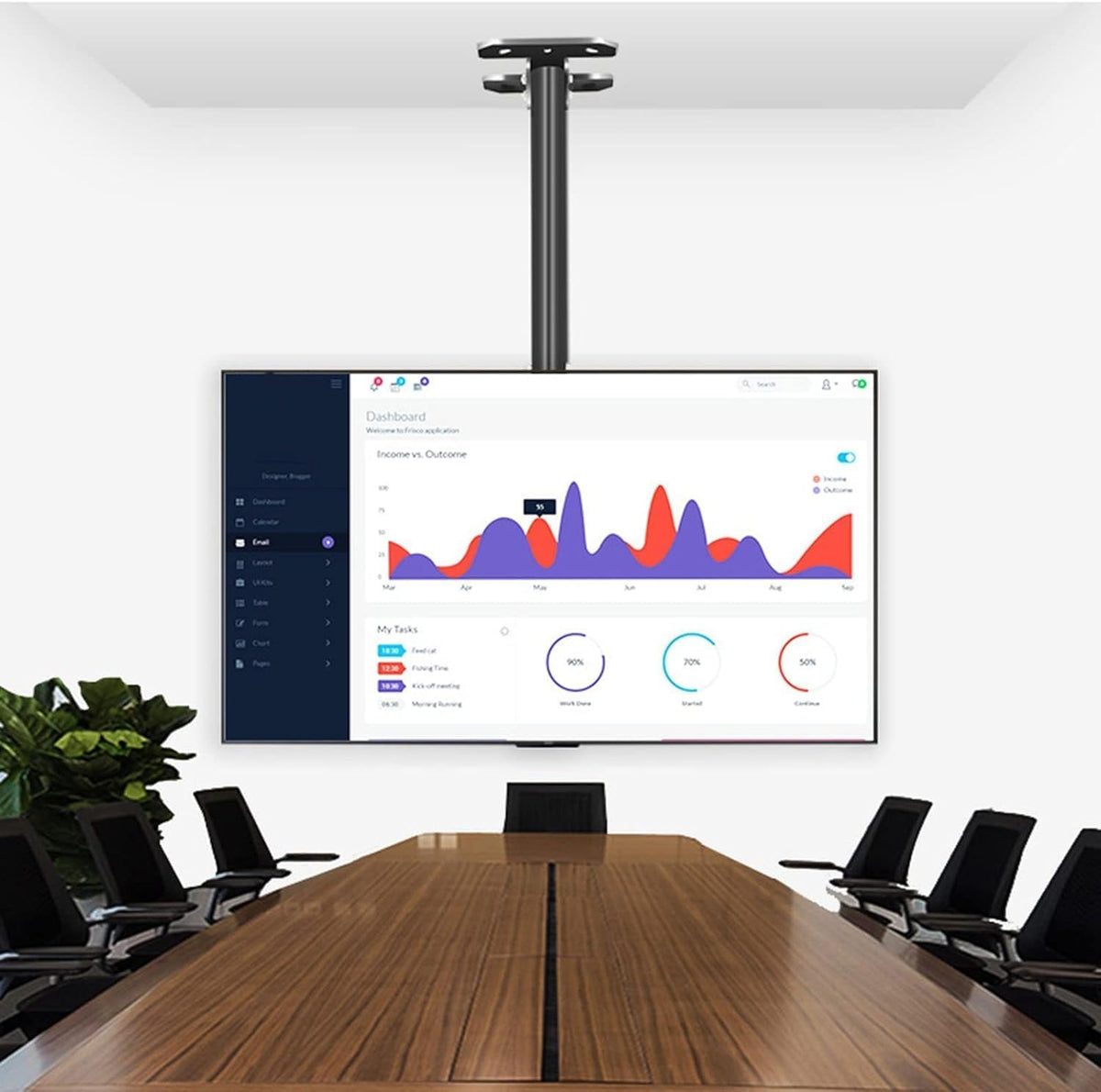 7UIYgtyO, Smart TV, 85 pollici, 80 kg, 1,69 mm, Nero, illuminazione LED