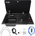KAMRVLAAI, Piano cottura a gas, Argento, acciaio inox, struttura pieghevole, 2 in 1