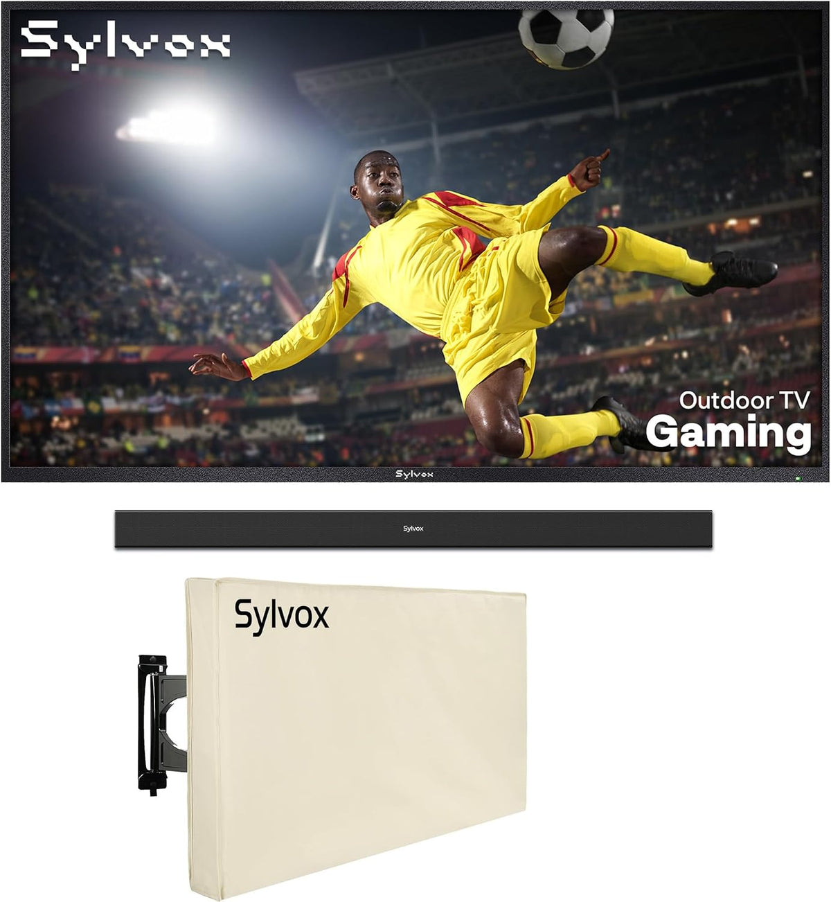 SYLVOX, Smart TV, 30°C, Nero, USB, Bluetooth