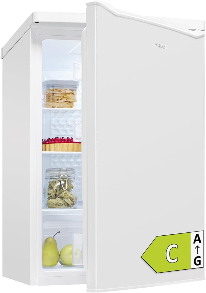 Frigorifero, Bomann, 85 cm, 0-8 °C, 35 dB, Bianco, motore inverter