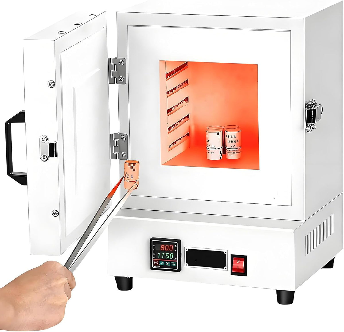 Forno elettrico, 2000 W, 16 x 16 x 13,8 cm, 110 V, Nero/Argento