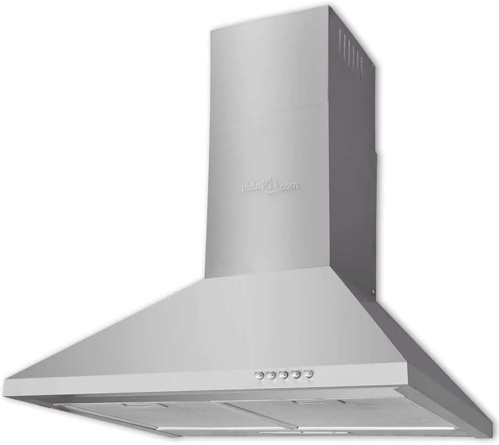 Cappa aspirante, Runheo, 600 mm, 550 m³/h, 540 mm, Argento, acciaio inox