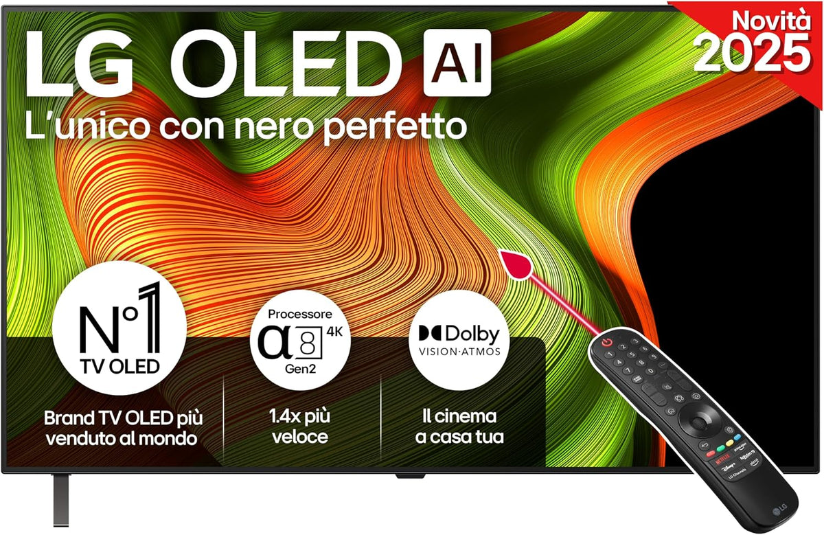 LG, Smart TV, OLED48B56LA, 48 Pollici, Nero, telecomando