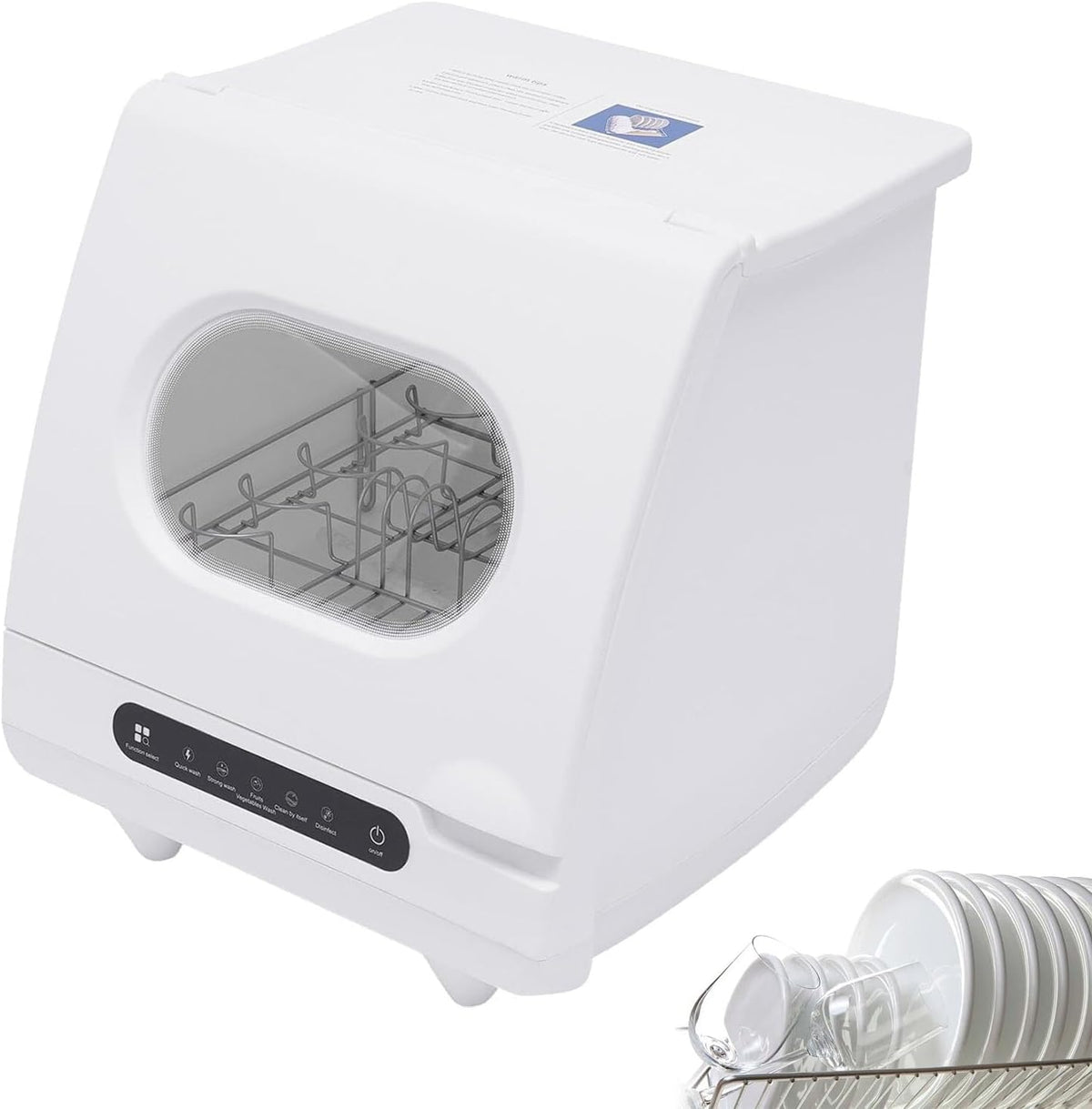 Lavastoviglie, 40 x 40 x 45 cm, 6 litri, 110 V, Bianco