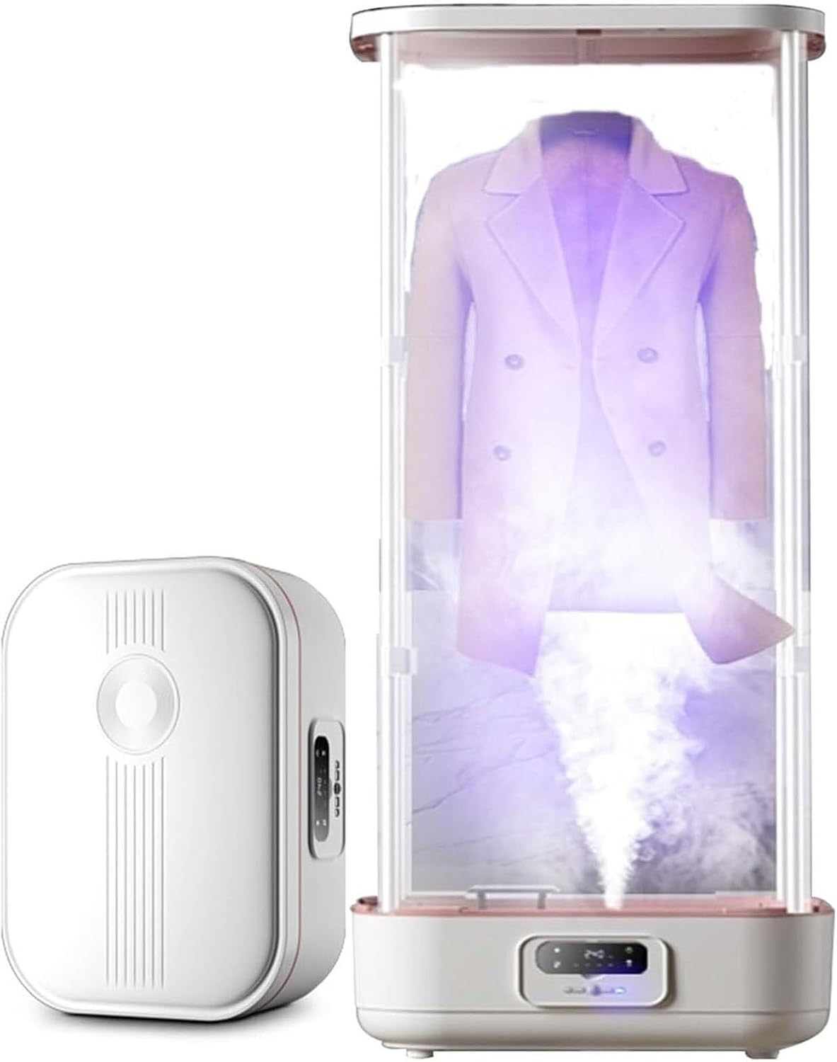 Asciugatrice, FXLUHAY, 220 V, 7,1 kg, 800 W, Bianco, struttura pieghevole, illuminazione LED, telecomando, funzionamento senza fili