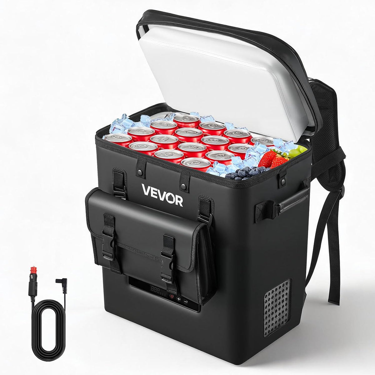 VEVOR, Mini frigorifero, 12/24V, 13 Litri, 24 V, 6°C, Bianco