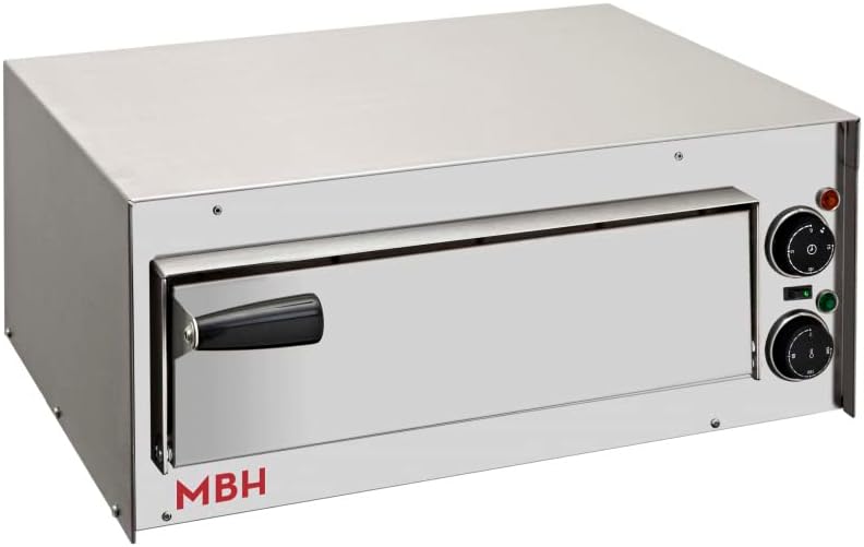 MBH - MAQUINARIA BAR HOSTELERÍA, Forno per pizza, 300 °C, Argento, acciaio inox