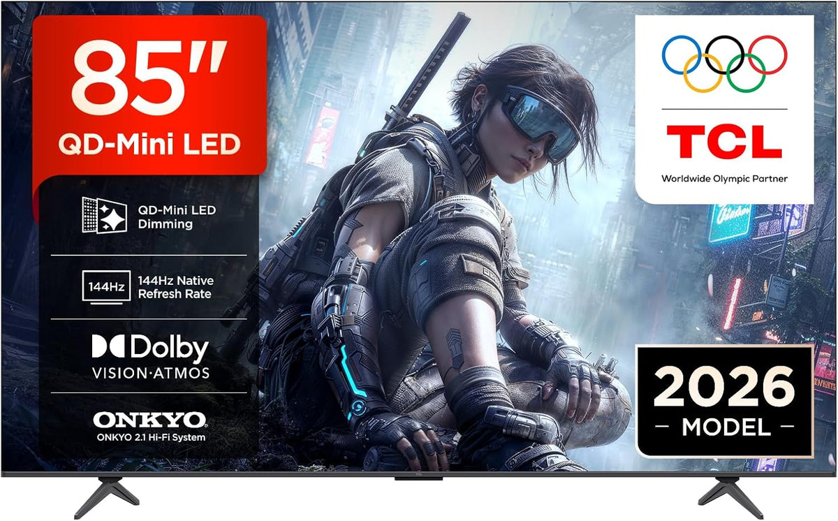 Smart TV, 85T8D, TCL, Nero, illuminazione LED, funzionamento senza fili