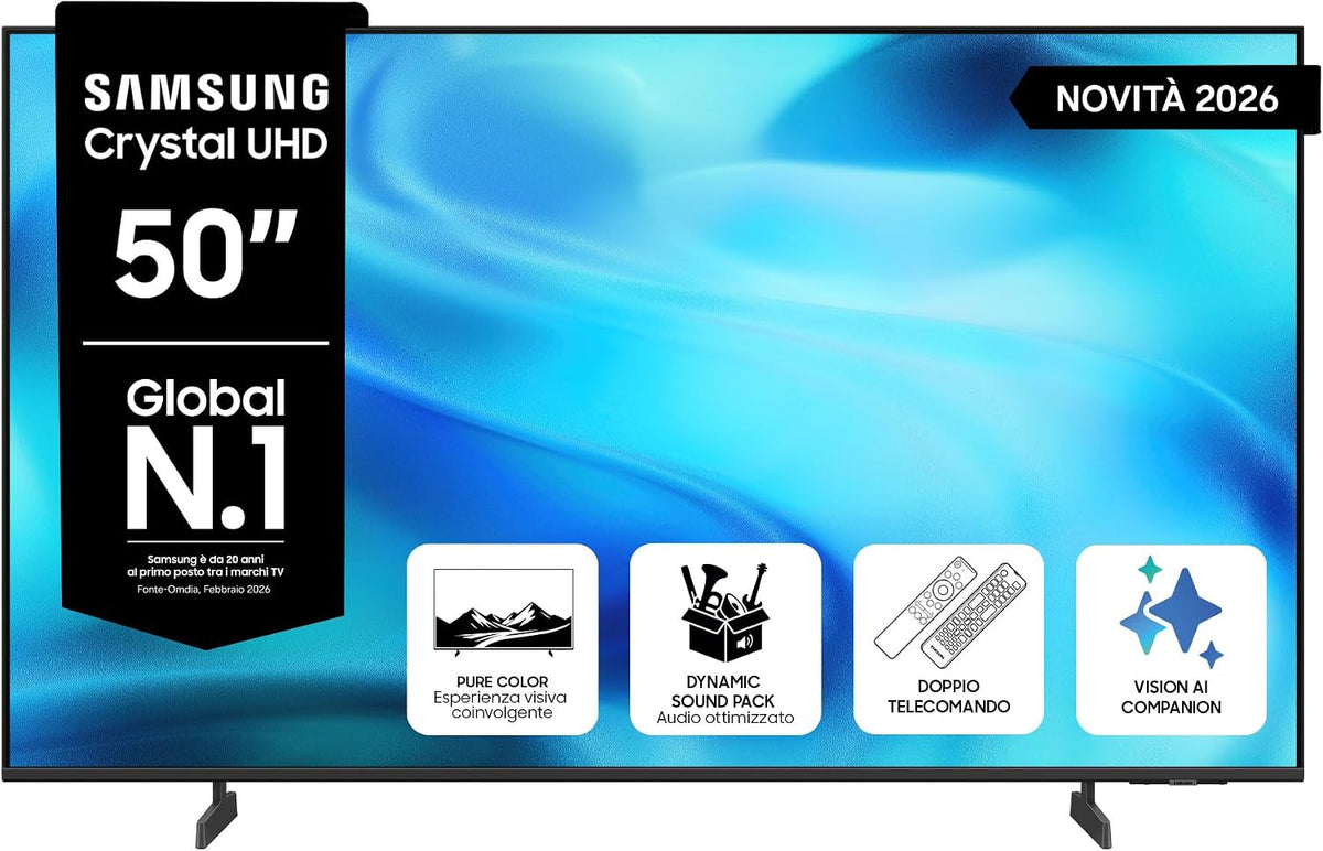 Smart TV, UE50U8090HUXZT, Samsung, 111.08 x 69.60 x 19.90 cm, 50 pollici, Nero, telecomando
