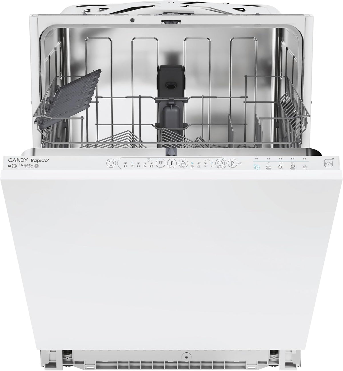CANDY, Lavastoviglie, 3E7L0W2, 60 CM, 47 dB, 90 cm, Bianco, altezza regolabile, Wi-Fi, motore inverter