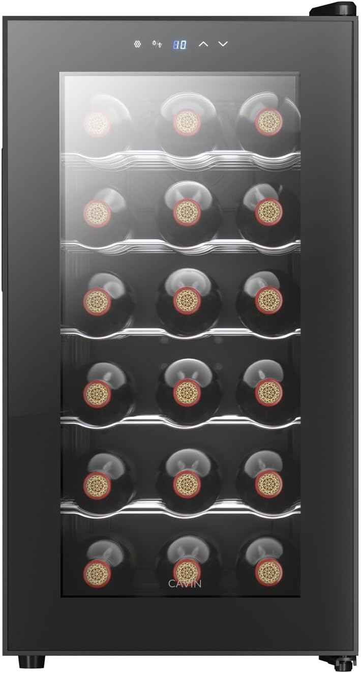 Cavin, Cantinetta vino, 18 bottiglie, 25 dB, Nero