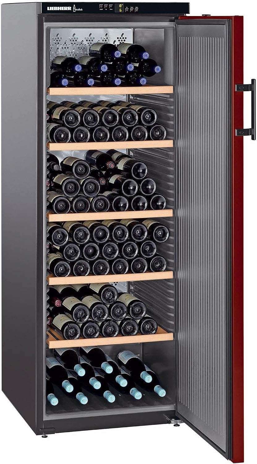 Liebherr, Cantinetta vino, 600 x 739 x 1650 mm, 5-18 °C, 40 dB, Nero/Argento, acciaio inox
