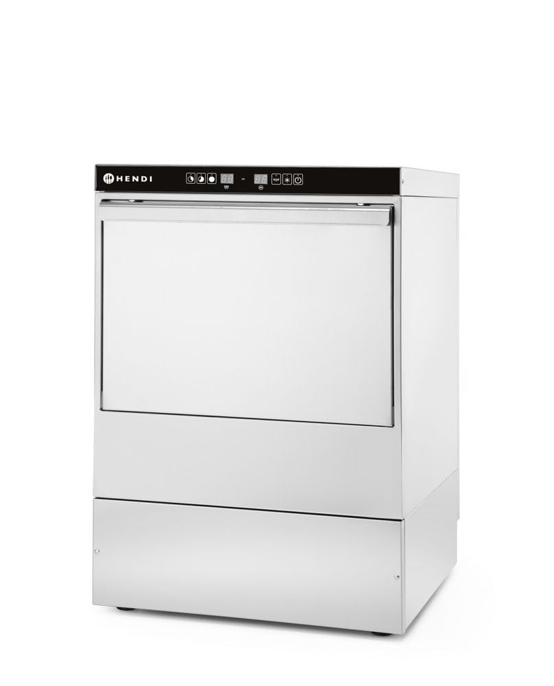 HENDI, Lavastoviglie, 50x50 cm, 400 V, 6600 W, Argento, acciaio inox, altezza regolabile