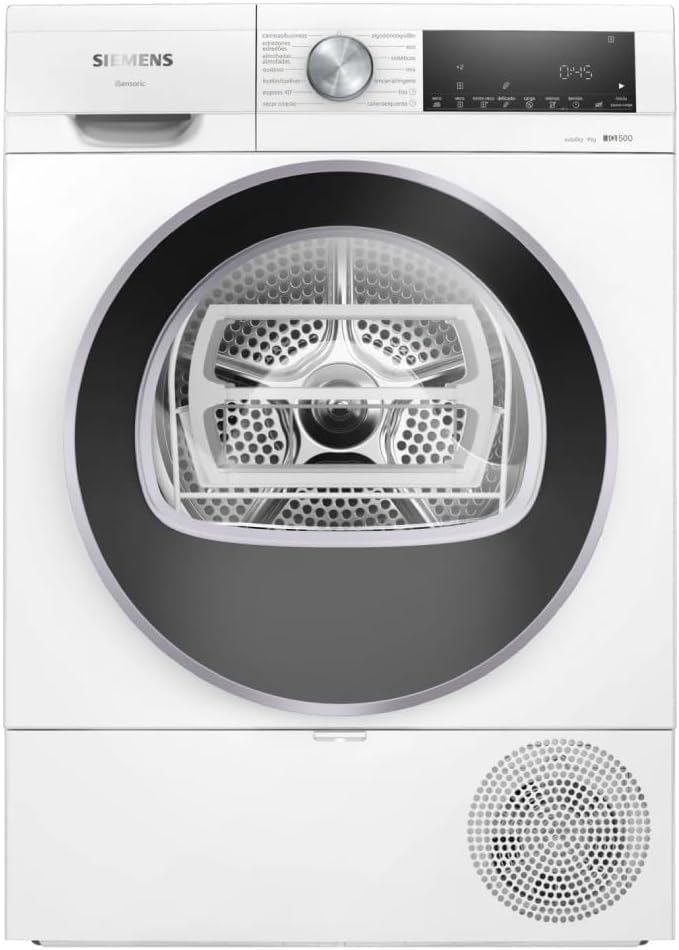 SIEMENS, Asciugatrice, WQ42G200ES, 9 kg, Bianco, illuminazione LED, pompa di calore
