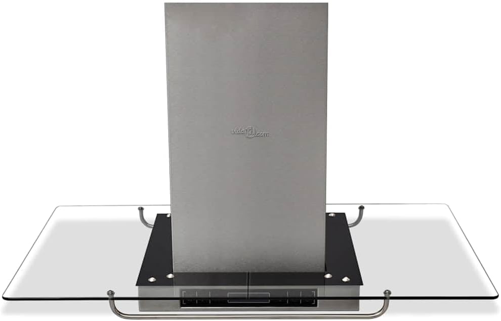 vidaXL, Cappa aspirante, 180 W, 750 m, 150 mm, Nero, acciaio inox, illuminazione LED