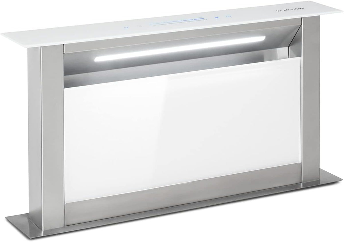 KLARSTEIN, Cappa aspirante, 60 cm, 576 m³/ora, 61,1 x 72,5 x 8,2 cm, Argento, acciaio inox, illuminazione LED, timer