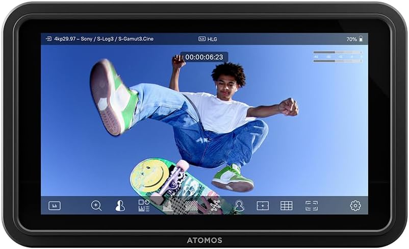 Monitor, Atomos, 5 pollici, Nero