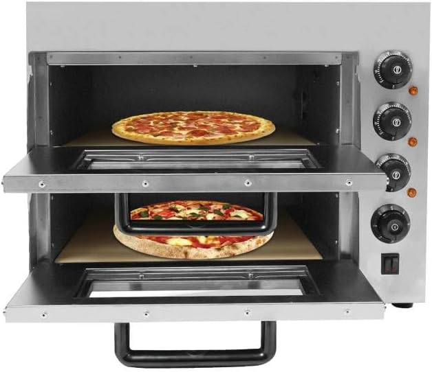 Forno per pizza, ACLICE, 3000 W, 350 °C, 20 l, Argento, acciaio inox, timer