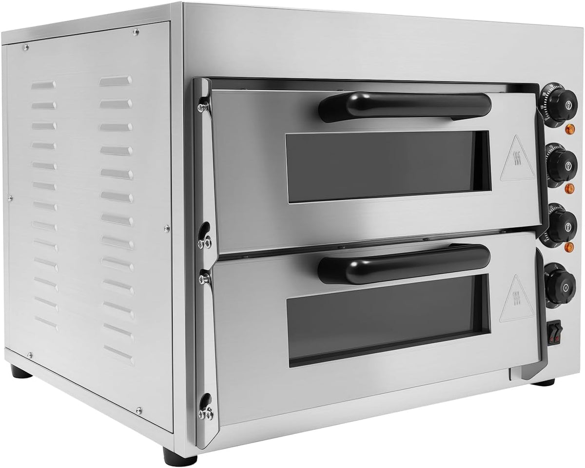 Endingfuny, Forno per pizza, 3000 W, 14 pollici, 50-350 °C, Argento, acciaio inox