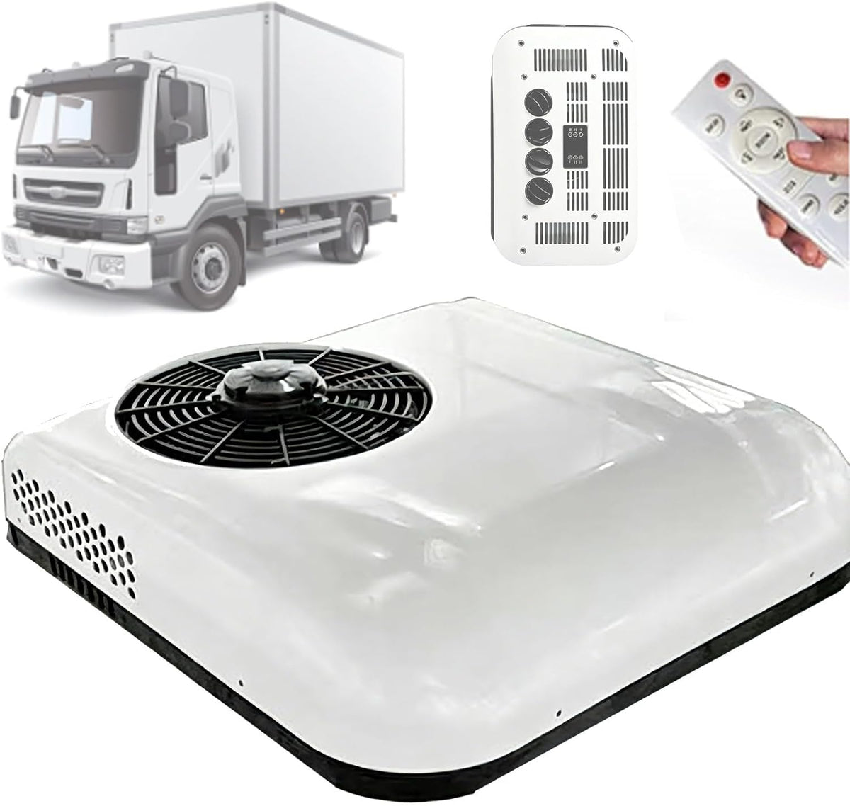 Condizionatore, 12 V, 2200 W, 250x410 mm, Bianco, telecomando
