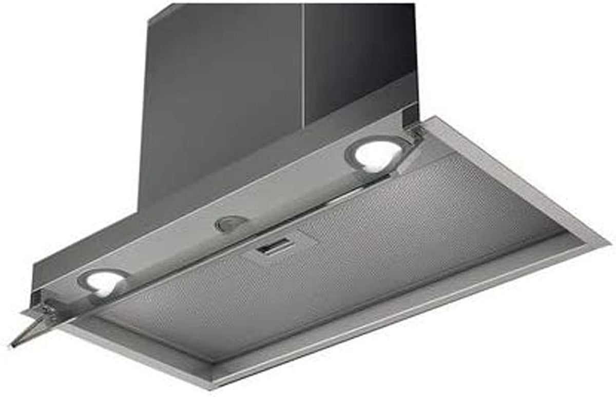 Elica, Cappa aspirante, PRF0097839, 20 W, 368 m³/h, 60 dB, Nero/Argento, acciaio inox