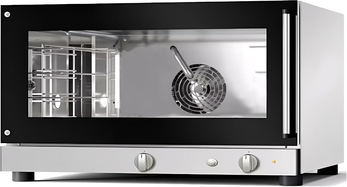 Forno elettrico, MBH - MAQUINARIA BAR HOSTELERÍA, 800 x 760 x 460 mm, 75 mm, 3300 W, Nero/Argento, acciaio inox, timer, motore inverter