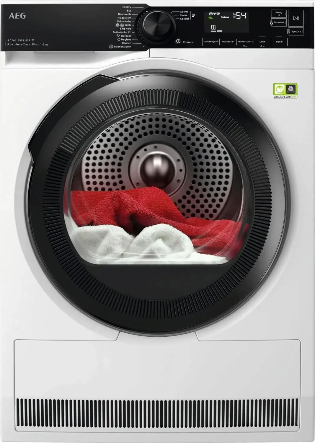AEG, Asciugatrice, TR9W75780, 8 kg, 60 °C, Bianco, Wi-Fi, pompa di calore